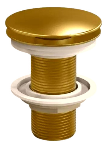 Válvula Lavatório Click Dourada Fosca Para Banheiro