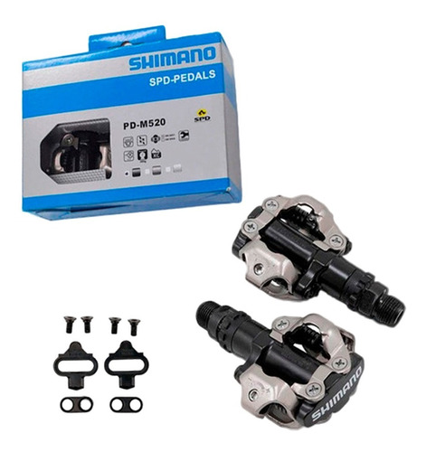 Pedales Shimano Doble Cara Pd-m520 Mtb Spd