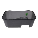 2 Caja De Alimentación De Reptiles Negro