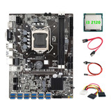 Placa Base B75 Eth Miner De 12 Pcie A Usb3.0+i3 2120 Cpu+4 P