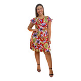 Vestido Feminino Liganete Estampada Senhora