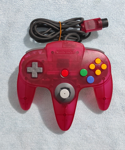 Controle Clear Red Original Nintendo 64