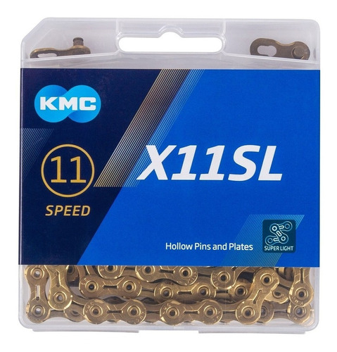 Cadena Kmc X11 Extra Light 11v Ti Gold 118l