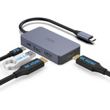 Mini Usb C Hub, Adaptador Usb C A Hdmi Dual, Base Usb C De V