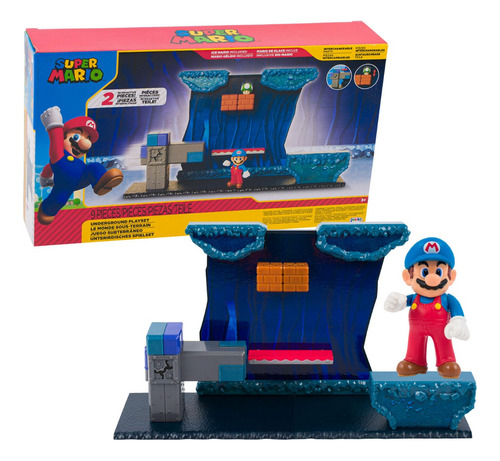 Playset Dioroma Super Mario Bros Subterráneo Juguete        