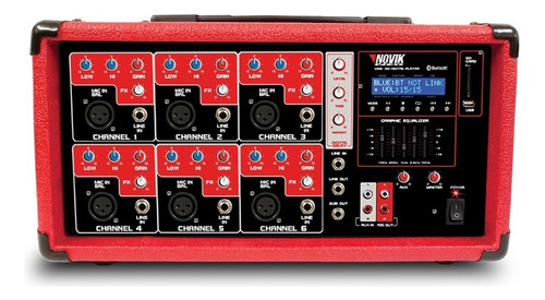 Cabezal Consola Potenciada Novik Nvk 6400bt Bluetooth Usb Sd