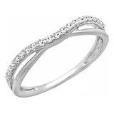 Anillo Guarda Boda Diamante Blanco 0.25 Ct Oro