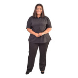 Camisete Manga Curta Plus Size Para Recepcionista