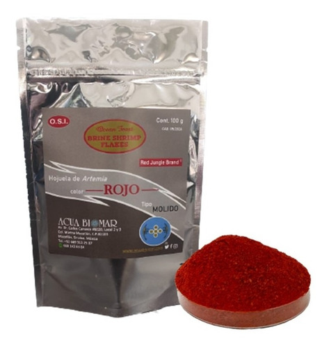 Hojuela De Artemia Rojo Molido O.s.i. 1kg Granel 