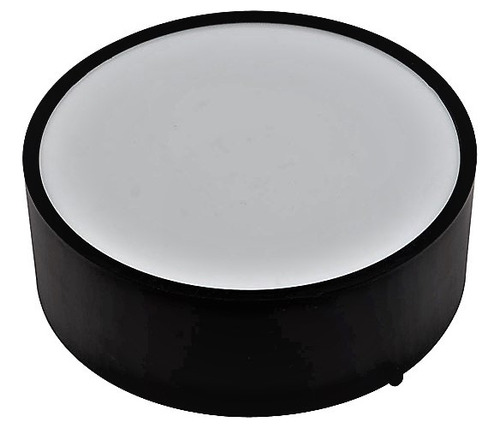 Lustre Sobrepor Preto Textura 32m Para 3 Lampadas Redondo