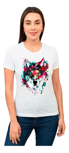 Playera Lobo Mujer Animales Diseño 63 Playeras Beloma