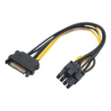 Cable Sata Macho 15 Pines A Pcie 8 Pines Para Riser Mineria