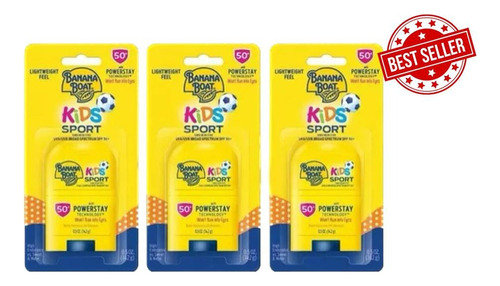 Kit 3x Protetor Solar Bastão Banana Boat Kids Sport Fps 50