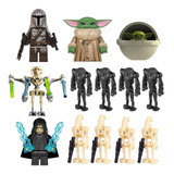 Pack Figuras Star Wars Mandalorian Baby Yoda Droides
