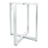 Base De Mesa Bolton P/ Tampos De Pedra Vidro E Madeira De 1m Cor Branco