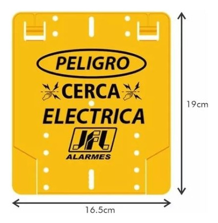 Avisos  Peligro Cerca Electrica Jfl 19x16.5 Cm