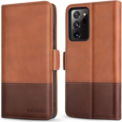 Funda Billetera Para Galaxy Note 20 Ultra Khaki/brown
