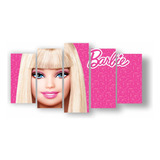 Set De 5 Cuadros Decorativos Barbie 01 (a)