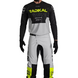 Equipo Cross Radikal Conjunto Flux Gris Motocross Moto