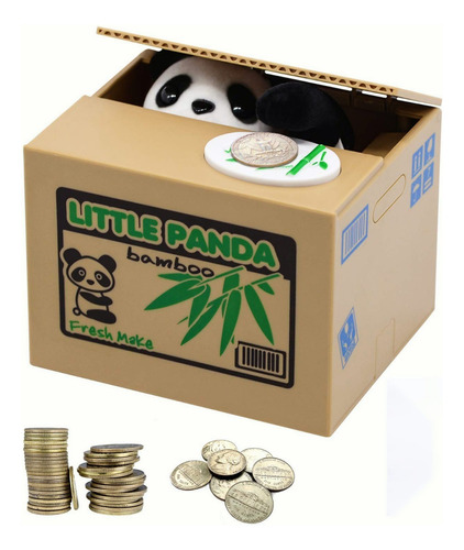Alcancia Electronica Roba Monedas Juguete Caja Dinero Panda