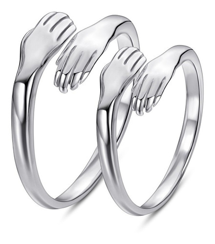 Anillos Promesa De Plata 925 Para Pareja,regalo Mujer Hombre