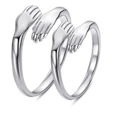 Anillos Promesa De Plata 925 Para Pareja,regalo Mujer Hombre