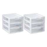 Organizador Mini 3 Cajones Blanco Sm (paquete De 2)