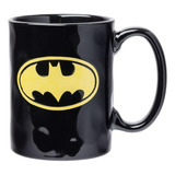 Taza Cerámica De Batman Con Diseño De Rayas Amarillas, 15 Oz