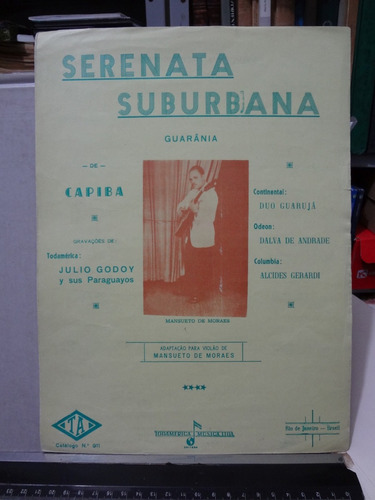 Partitura Violão Serenata Suburbana Capiba Canta Duo Guaruja