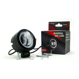 Faro Para Moto Rasen 2 Led Redondo Con Lupa Luz Blanca Fija 