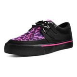 Tenis Creepers Leopardo Rosa Tuk A9483 Punk Rockabilly