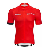 Jersey Ciclismo Ruta Mtb Strava Rojo Manga Corta 