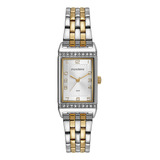 Relogio Mondaine Feminino Dourado E Prata Pequeno Quadrado 