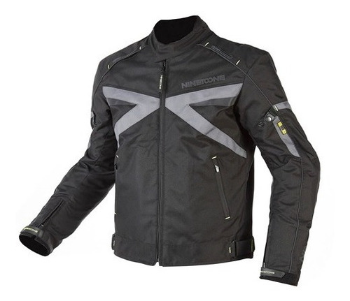 Campera Moto Ninetoone Cordura Volt Negro Gris En Teo Motos