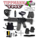 Combo Tippmann Gris Tmc Guantes Chaleco Tanque Hopper Xtr P