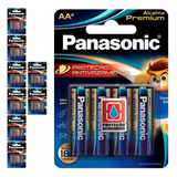 36 Pilhas Alcalinas Premium Aa 2a Panasonic 9 Cart
