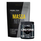 Hipercalórico Massa Nitro 2520g + Creatina 300g Probiótica