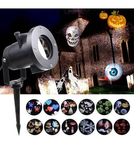 Proyector Láser Led Para Halloween Y Luces Navideñas