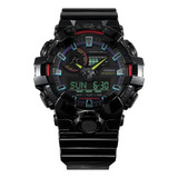 Reloj Casio G-shock Ga-700rgb-1acr E-watch Color De La Correa Negro Color Del Fondo Negro