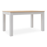 Mesa Comedor Eco Tapa Paraíso Base Blanca Nórdica 140x80