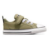 Tenis Converse Malden Street A07221c Unisex Infantil Color Verde Musgo Diseño De La Tela Liso Talla 13 Mx