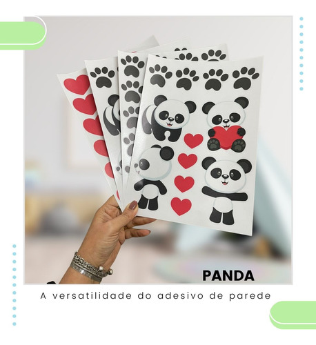 Adesivo De Parede Papel De Parede Panda Cobre Até 5m2