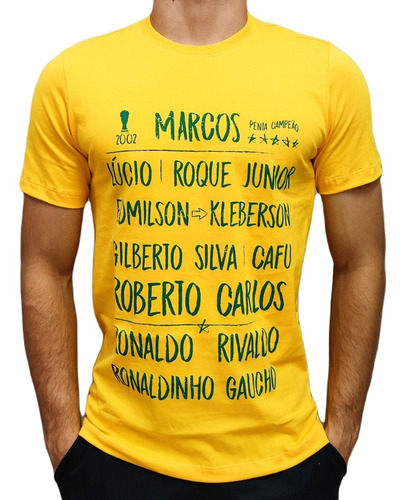 Camisa Brasil Algodão Escalação Masculina