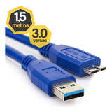 Cabo Micro Usb 3.0 5gbps 1.5m Para Hd Externo Kingston & Wd