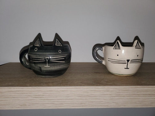Tazas Ceramicas Forma De Gato