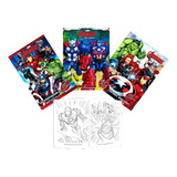 12 Libros Colorear Avengers Super Heroes Vengadores Pintar 