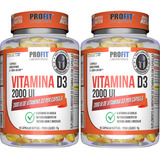 2x Vitamina D (2000ui)- Vit D3 - 60 Cápsulas (120c) - Profit Sabor Sem Sabor