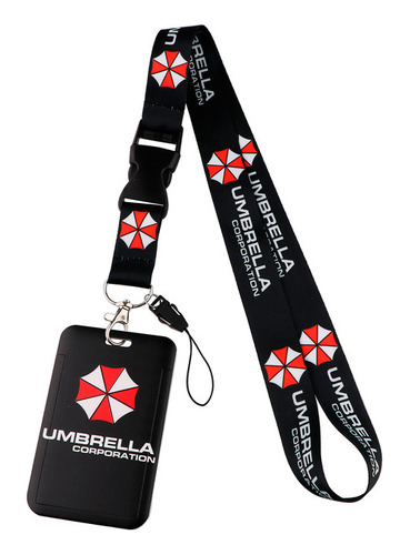 Porta Carnet Y Lanyard Resident Evil Umbrella Credencial