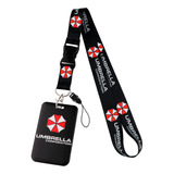 Porta Carnet Y Lanyard Resident Evil Umbrella Credencial