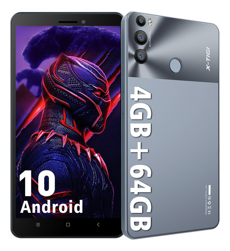 X-tigis7 Smartphone Dual Sim Android 10 64gb Ram 4gb 6.85 Hd Celular Con Reconocimiento Facial Y Desbloqueo De Huellas Dactilares 6500 Mah Expansión 1